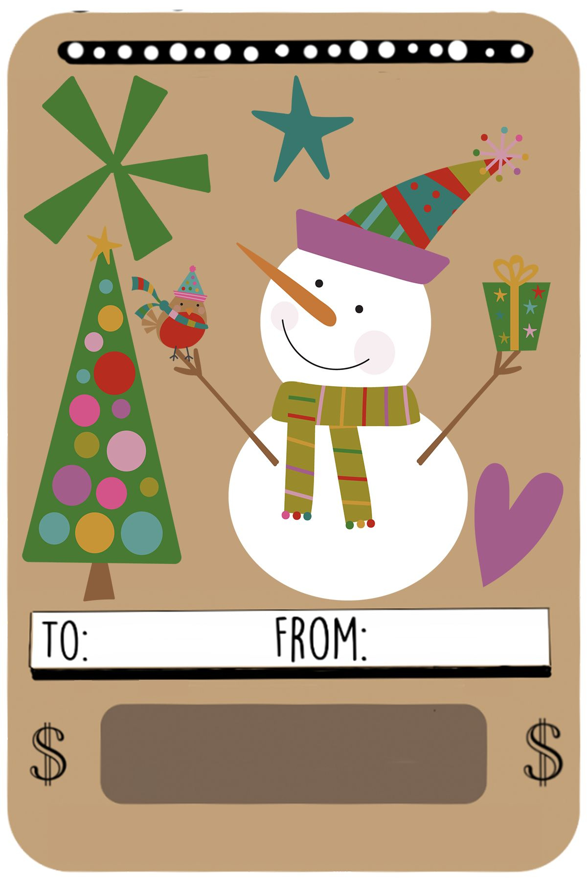 Free Printable Christmas Money Cards: Free Money Holders