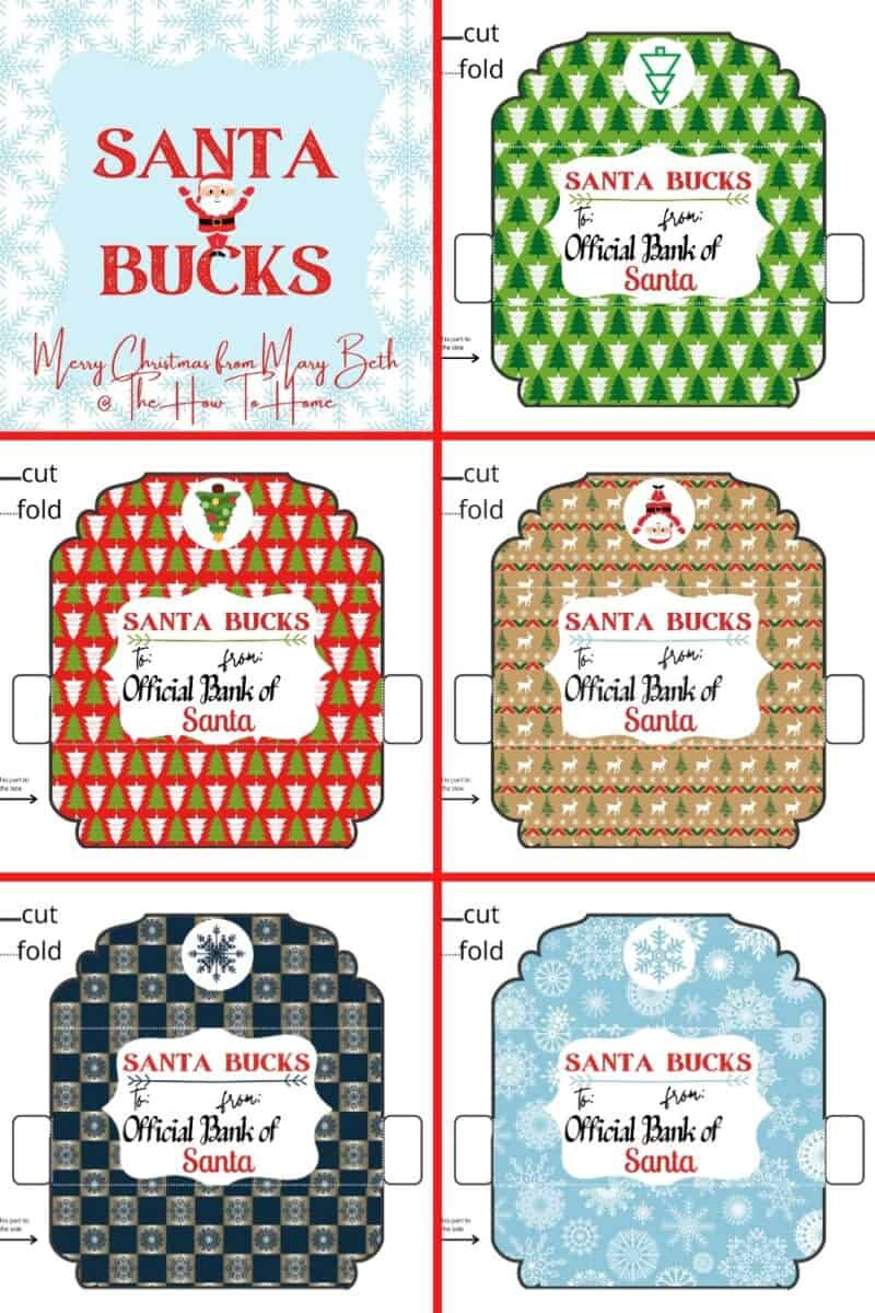 Free Printable Christmas Money Holders - The How-To Home Free Printable Christmas Money Holders - The How-To Home