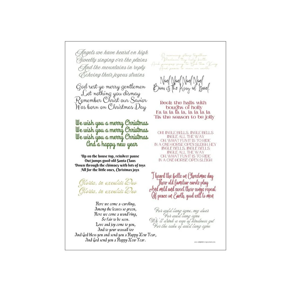 Free Printable Christmas Music Lyrics  Free Printable Junk