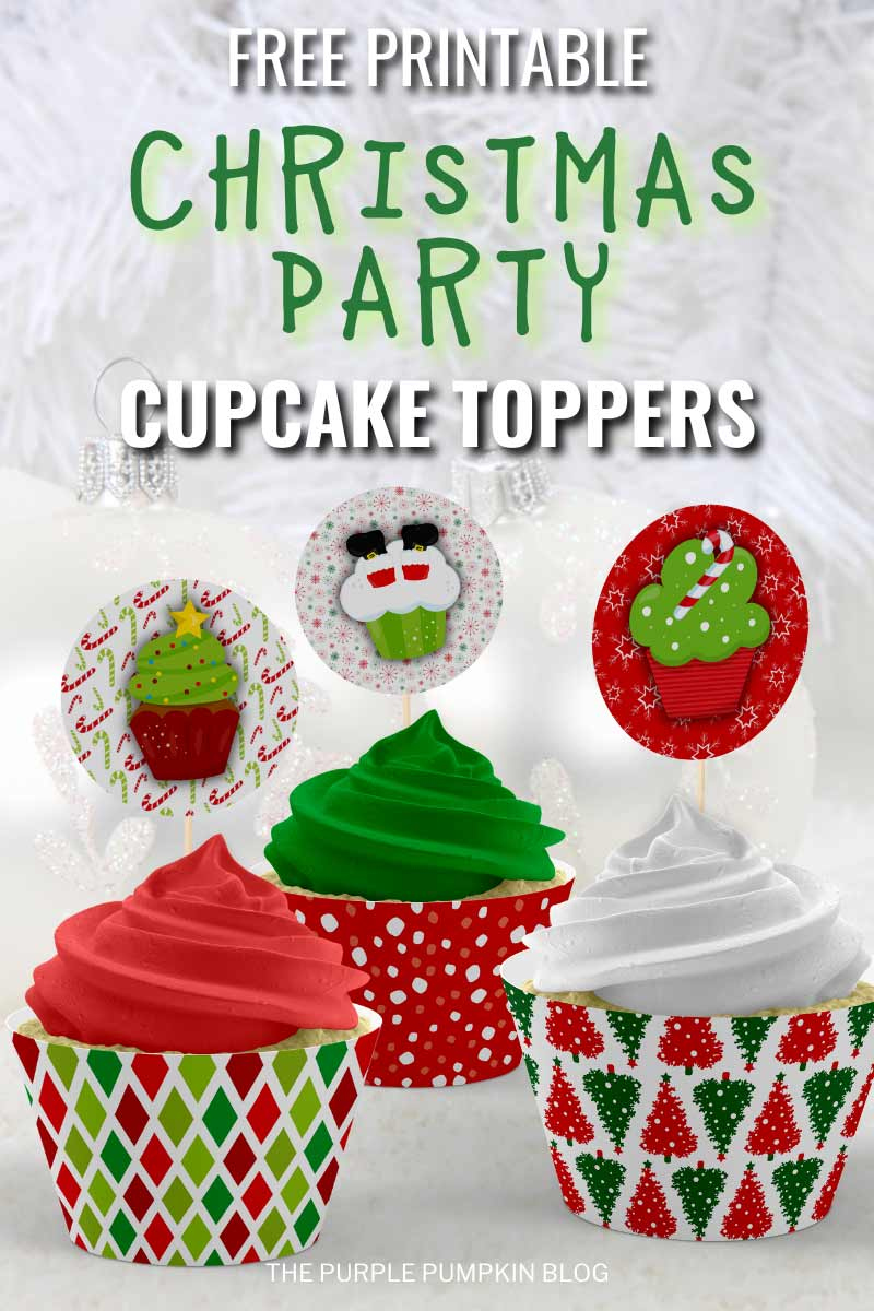 Free Printable Christmas Party Cupcake Toppers