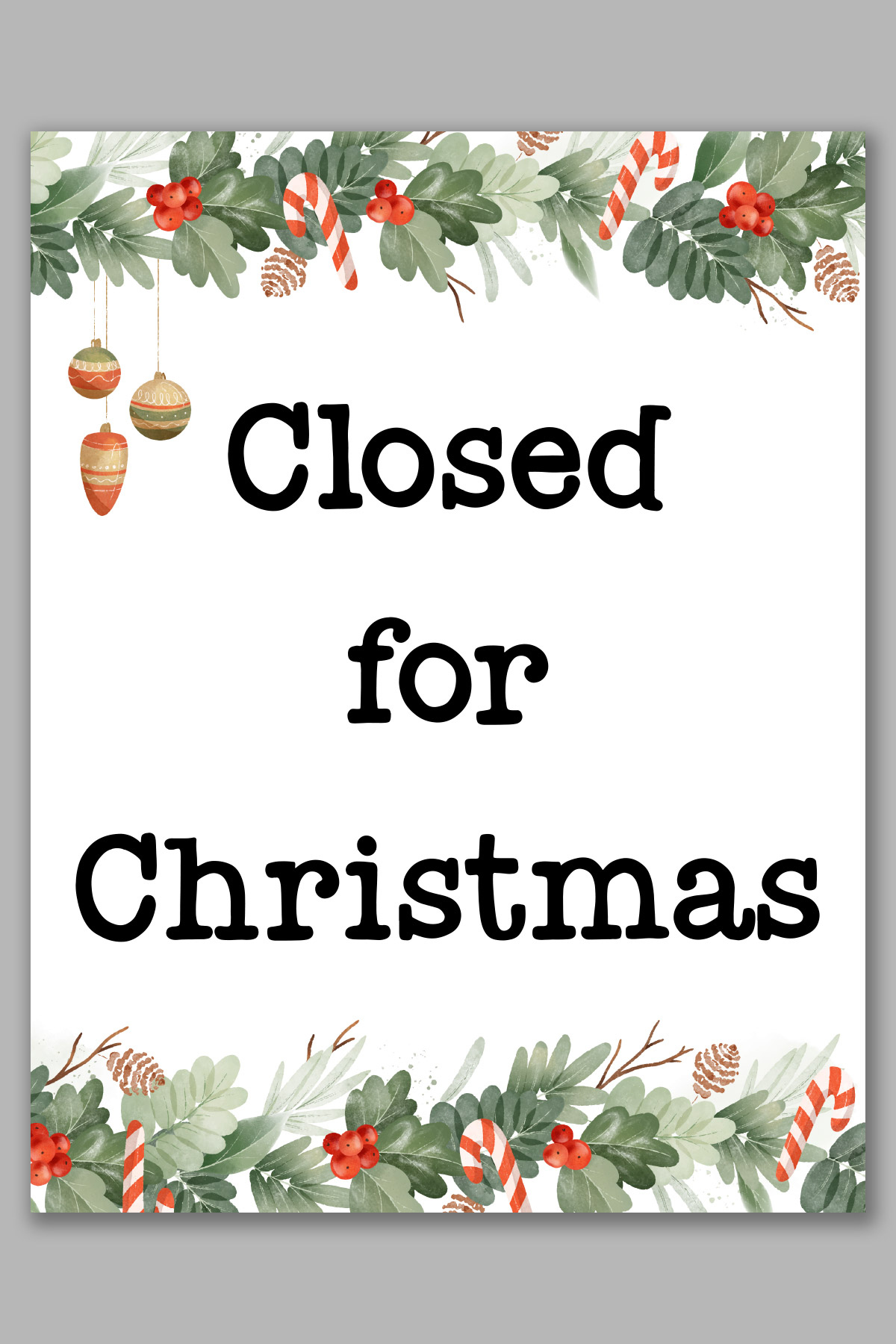 Free-Printable-Closed-for-Christmas-Sign-Template- - Mom Envy