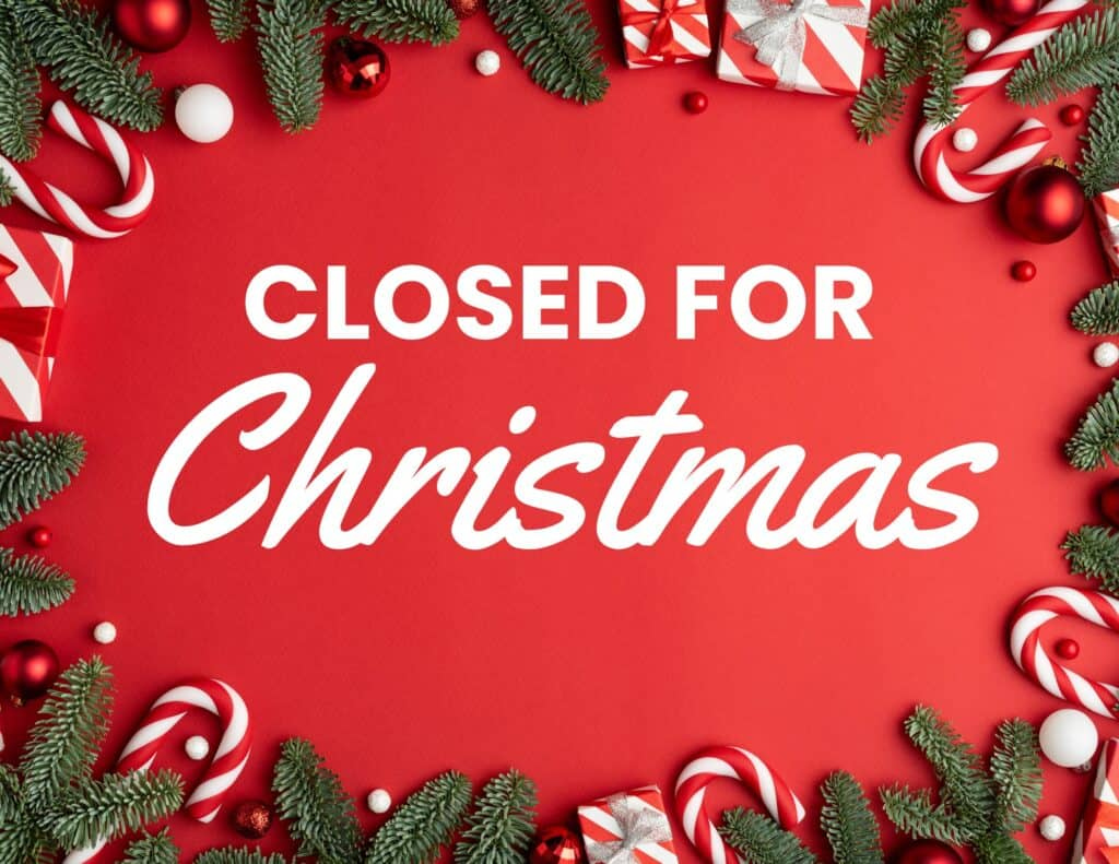 Free Printable Closed for Christmas Sign Templates - The