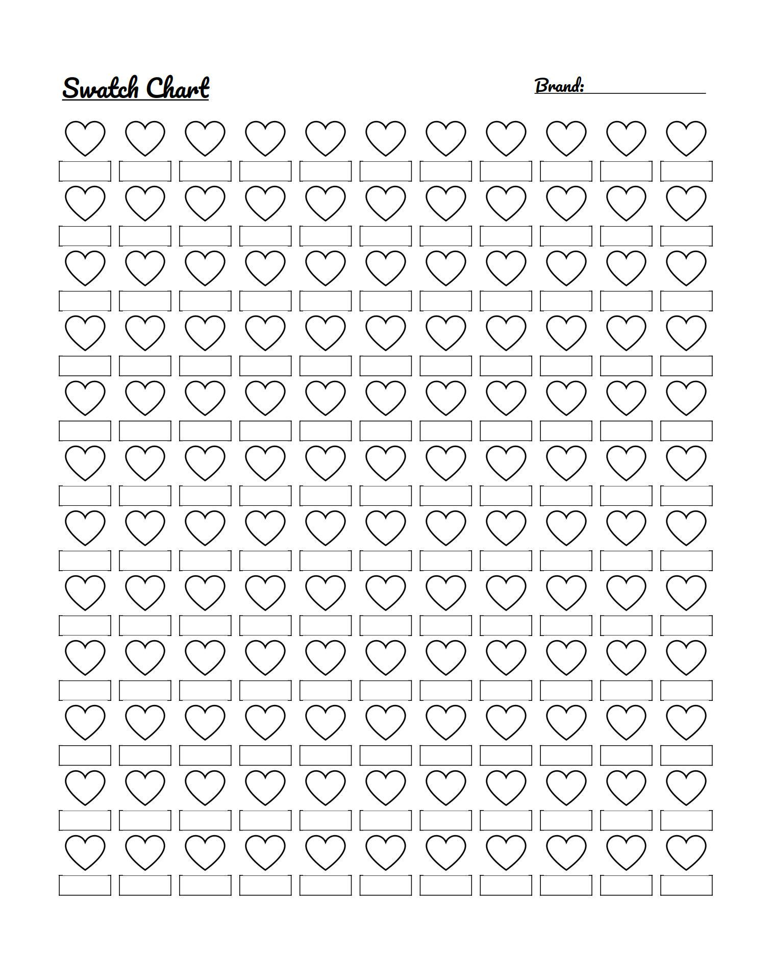 Free Printable Color Swatch Template : r/Coloring