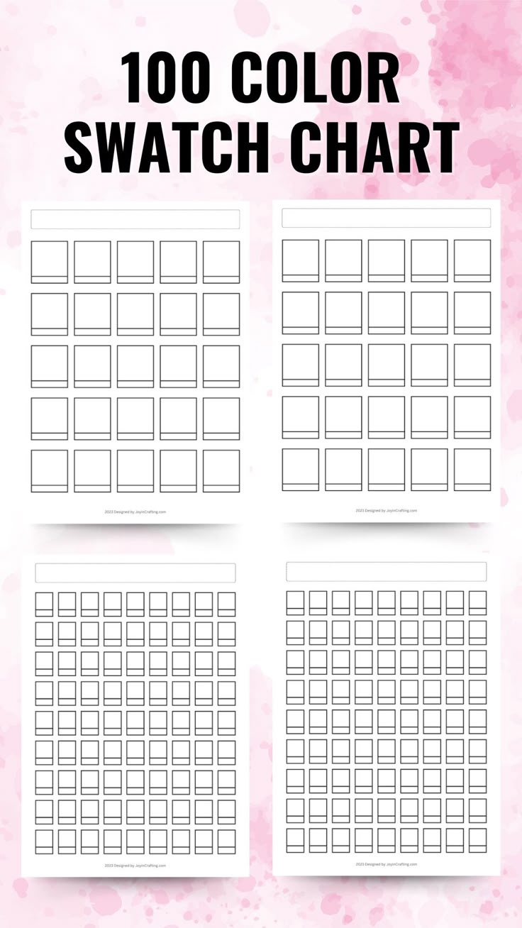FREE Printable  Color Swatch Templates