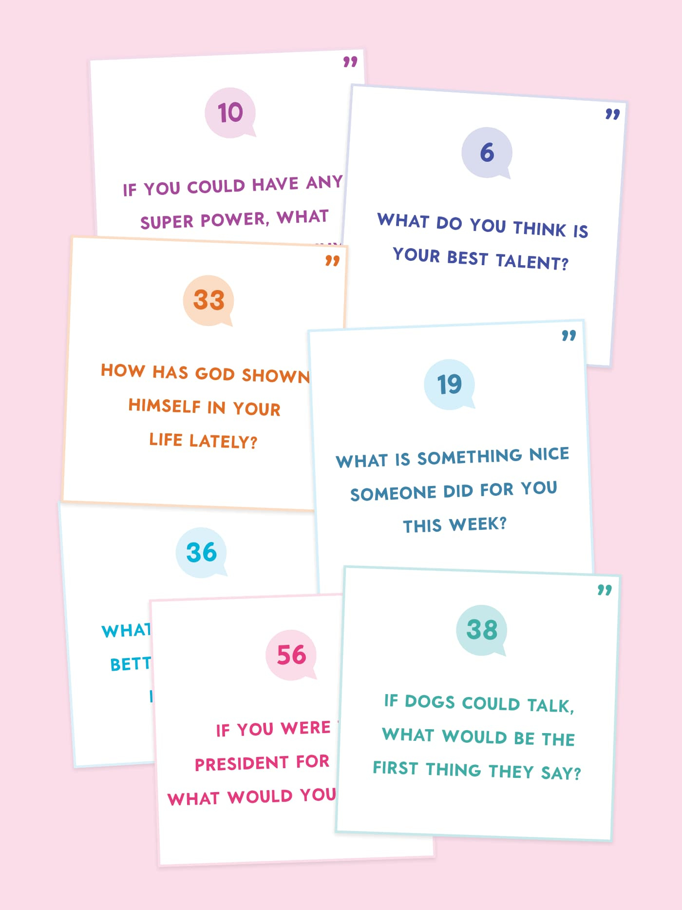Free Printable Conversation Cards for Families - Favorite Printables