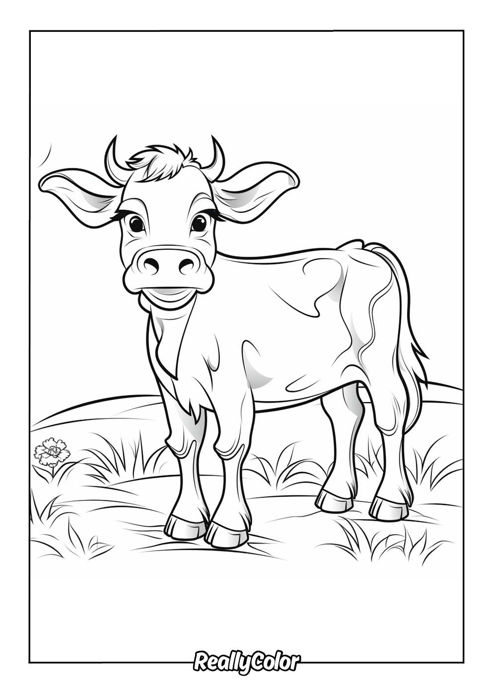 Free printable Cow coloring pages