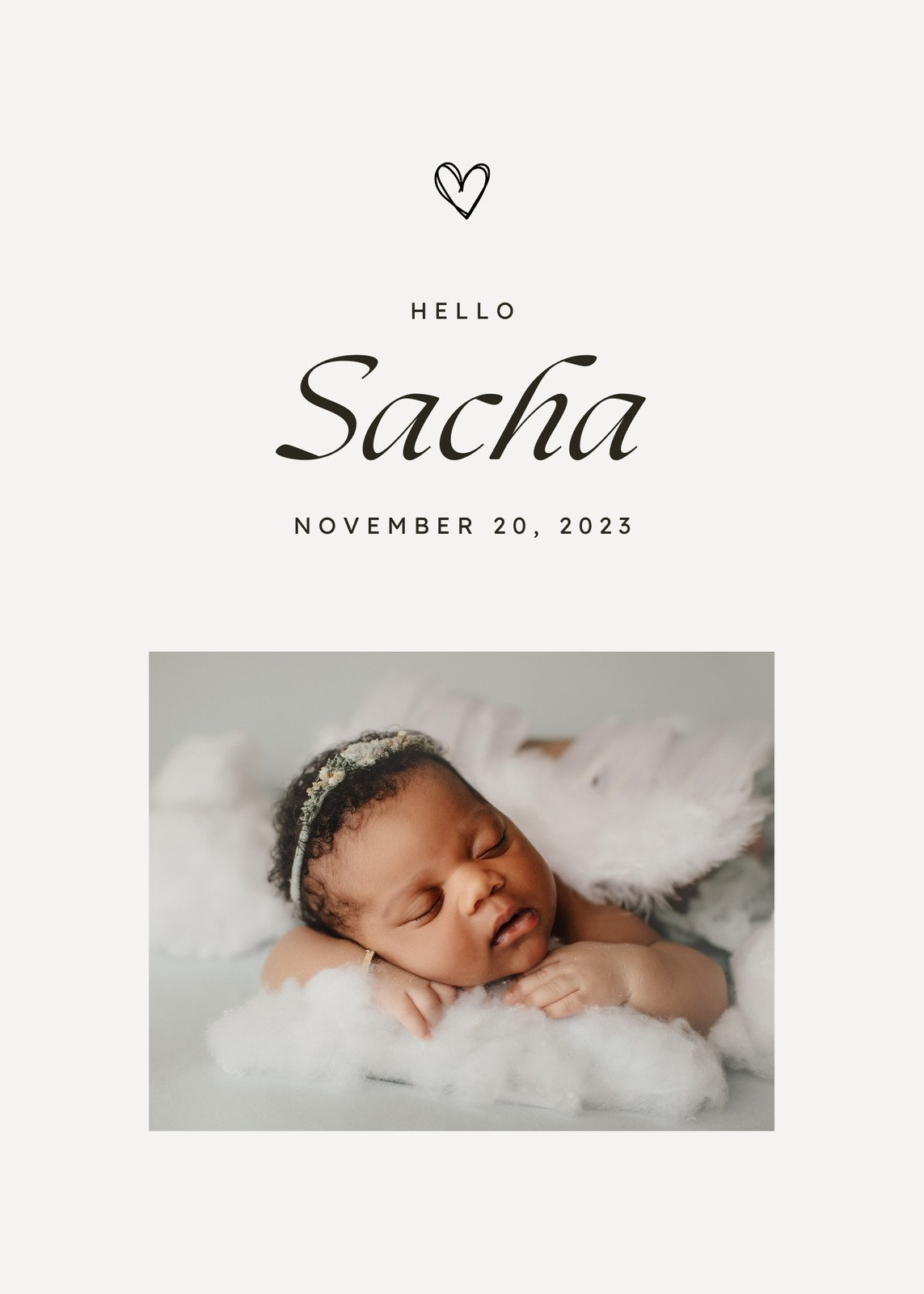 Free, printable, customizable birth announcement templates  Canva