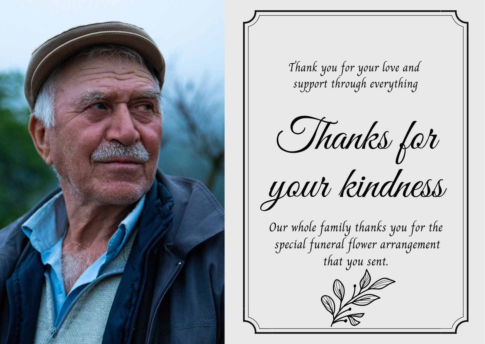 Free, printable, customizable funeral card templates  Canva