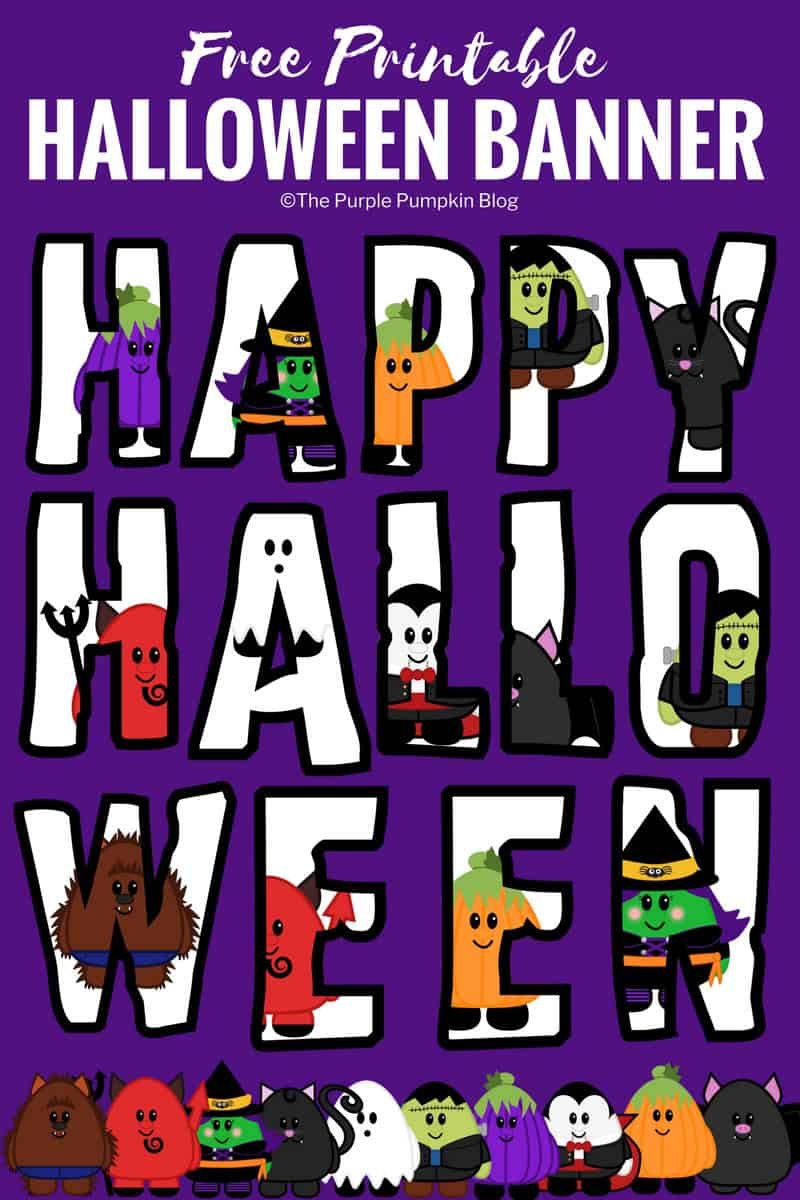 Free Printable Cute Halloween Banner
