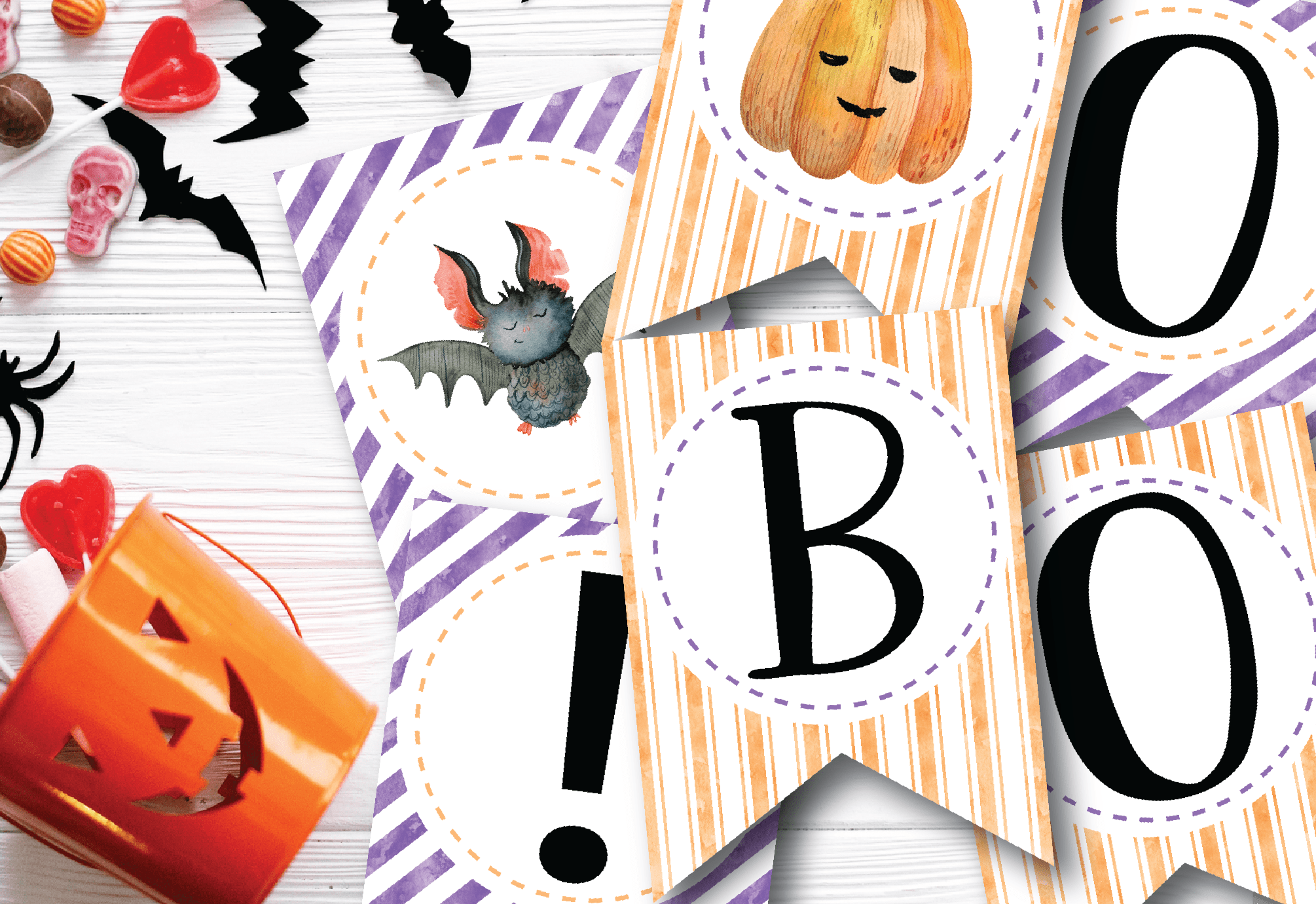 Free Printable Cute Halloween Banner -