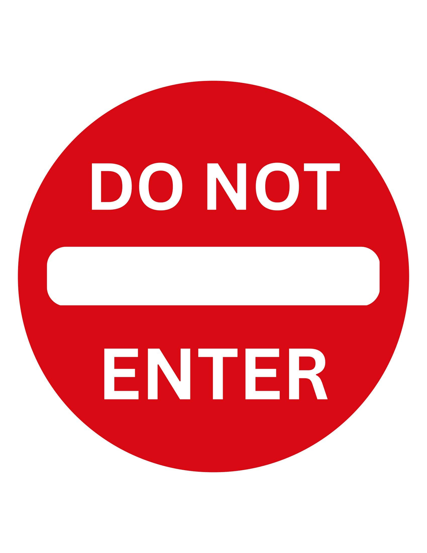 Free Printable Do Not Enter Sign Templates [PDF, Word] Example