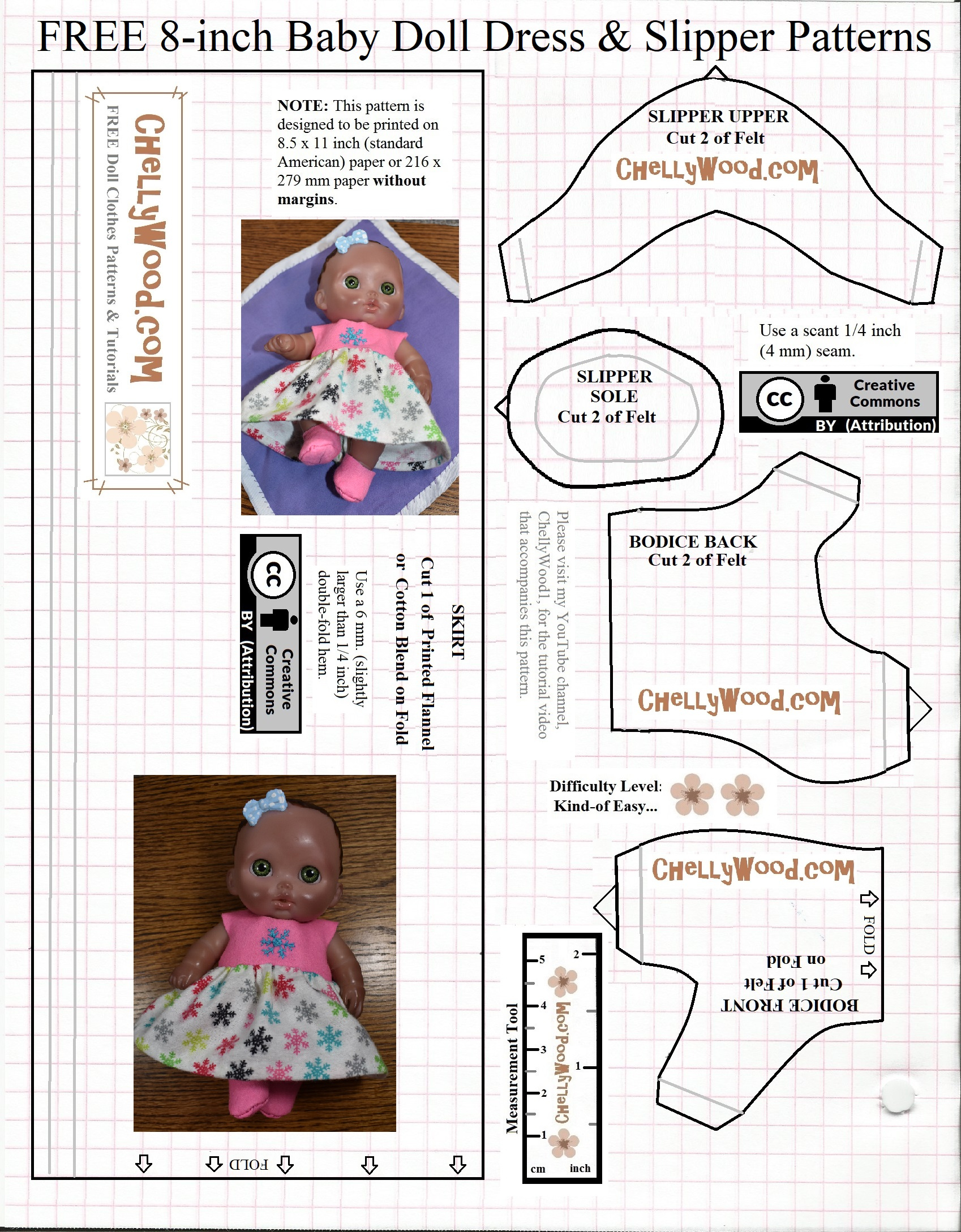 Free printable #doll clothes pattern: #felt booties for ″ #baby