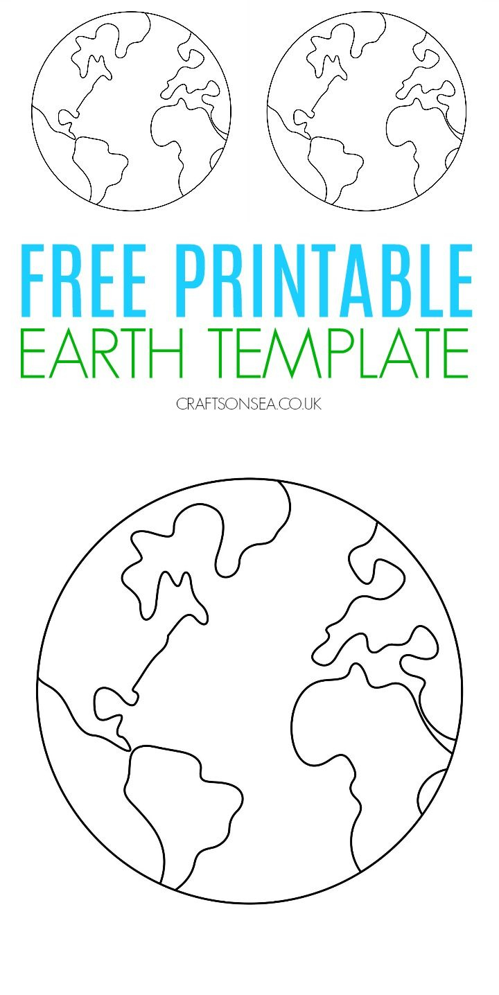 Free printable Earth template perfect for kids crafts