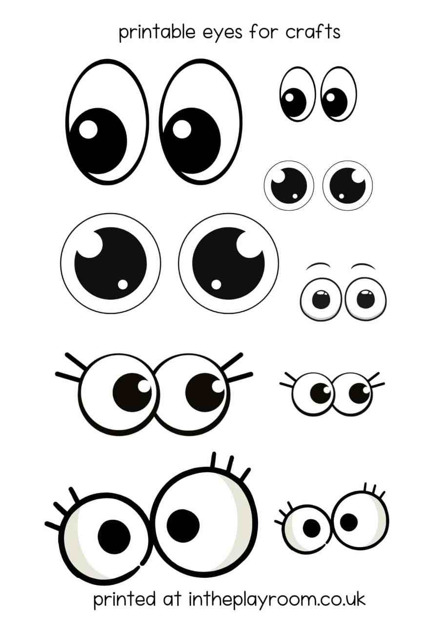 Free Printable Eyes for Crafts - In The Playroom Free Printable Eyes for Crafts - In The Playroom