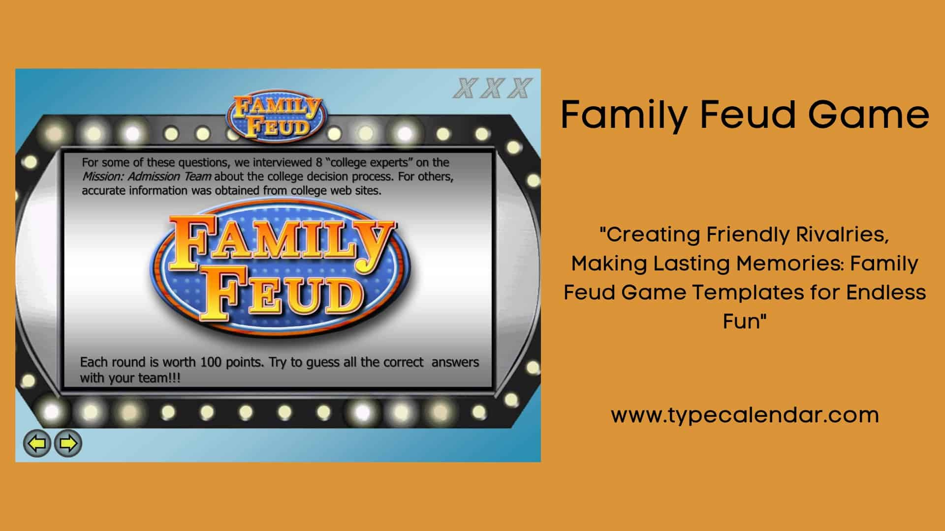 Free Printable Family Feud Game Templates Download