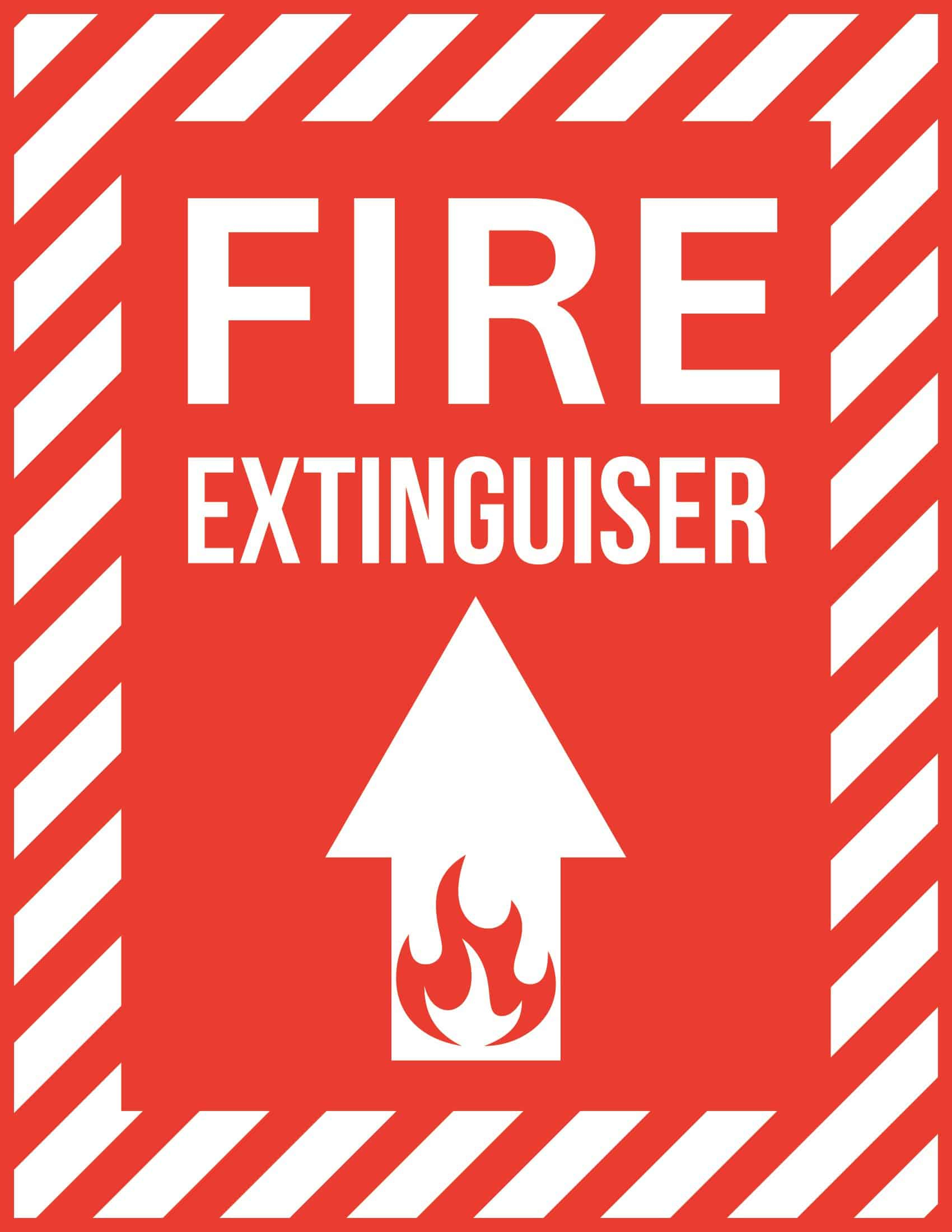 Free Printable Fire Extinguisher Signs Templates [PDF, Word]