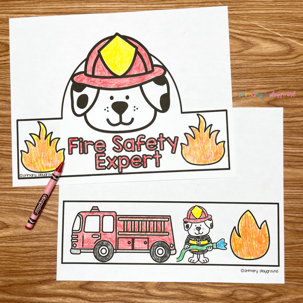FREE PRINTABLE FIRE SAFETY HAT - Primary Playground