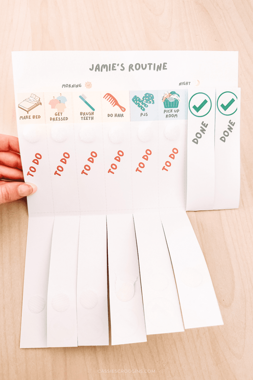 Free Printable Flip-up Routine Chart for Kids (+Editable in Canva)