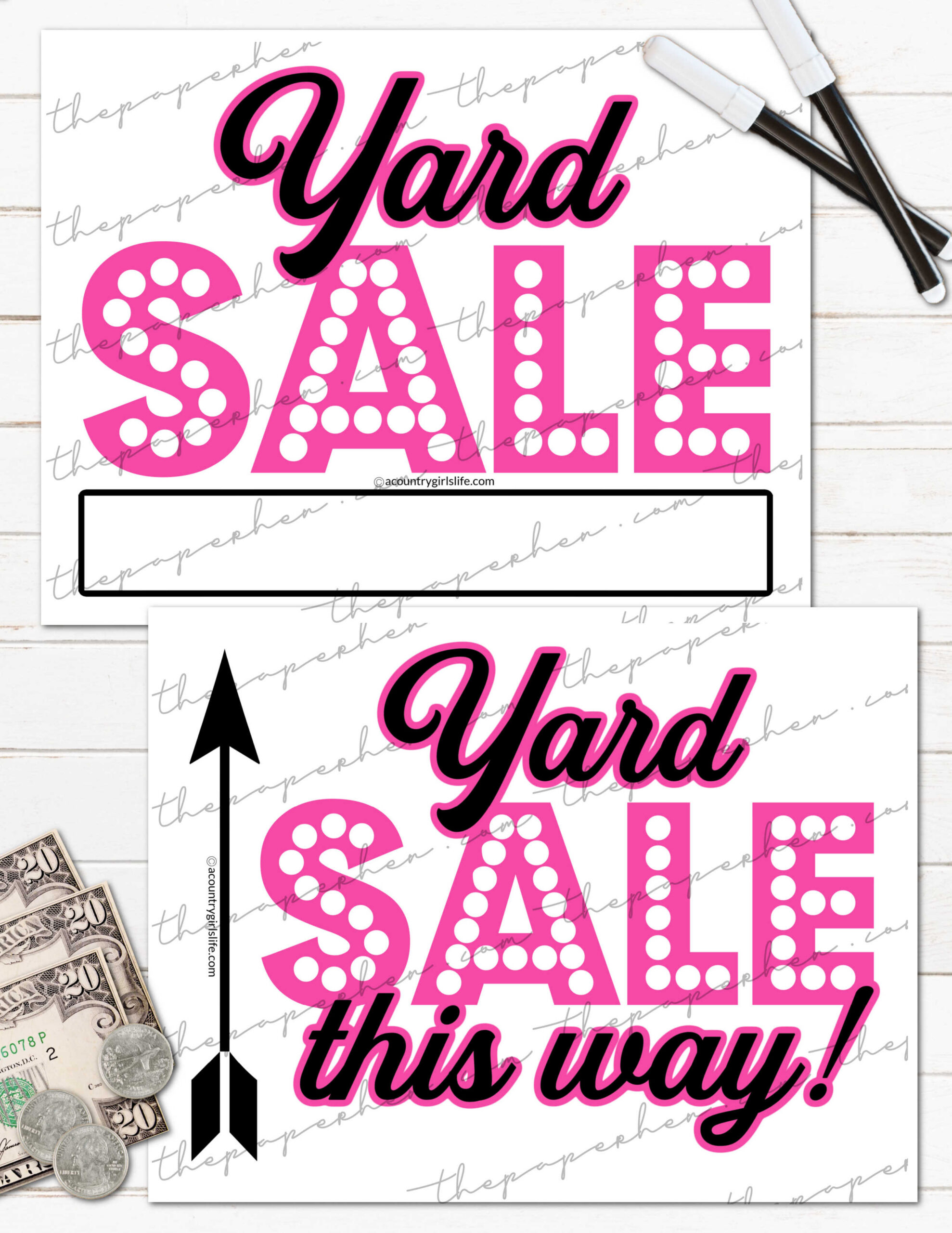 FREE Printable Garage Sale Signs EDITABLE - A Country Girl FREE Printable Garage Sale Signs EDITABLE - A Country Girl