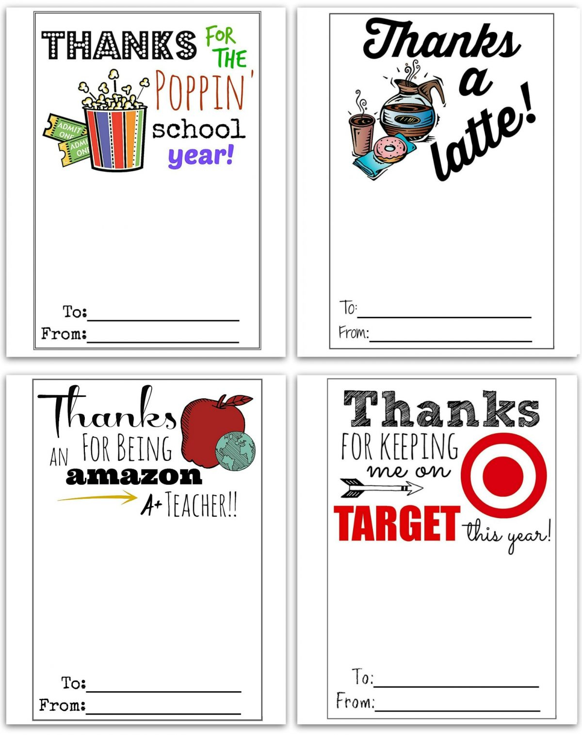 FREE Printable Gift Card Holders for Teacher Gifts FREE Printable Gift Card Holders for Teacher Gifts