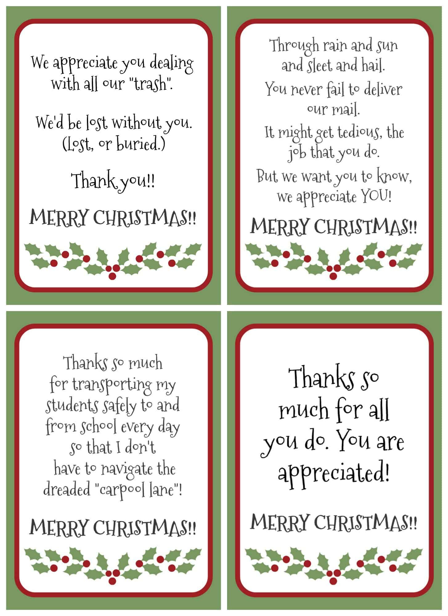 Free Printable Gratitude Christmas Tags - Creations by Kara
