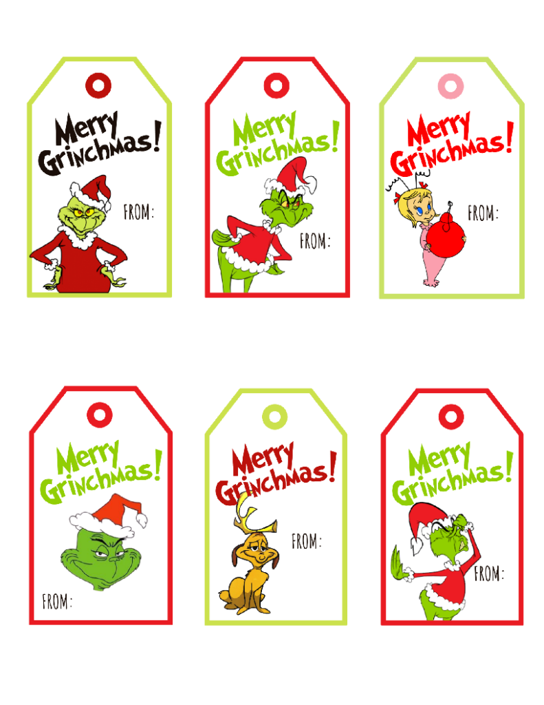 Free Printable Grinch Christmas Gift Tags - Baking You Happier Free Printable Grinch Christmas Gift Tags - Baking You Happier