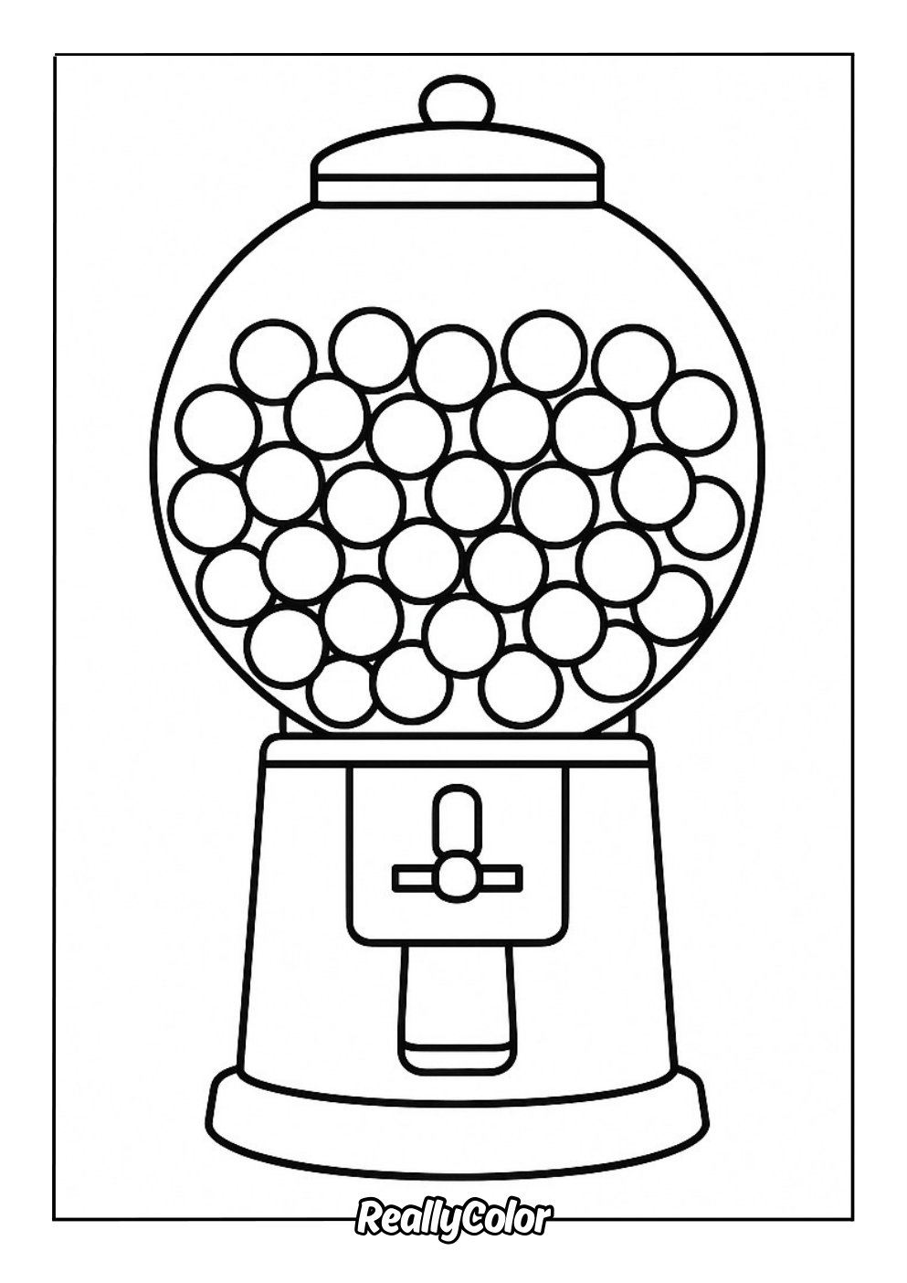 Free printable Gumball machine coloring pages