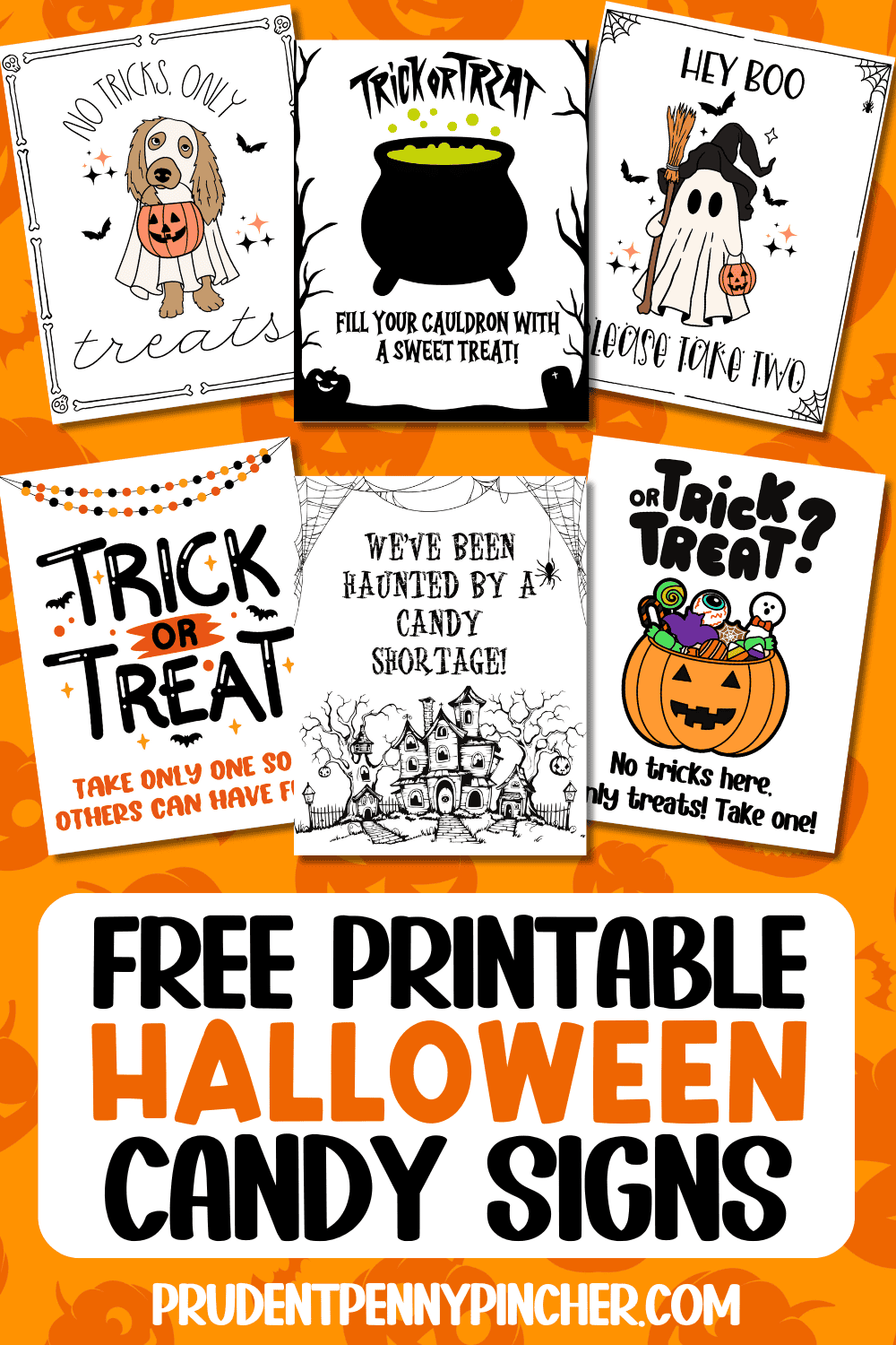 Free Printable Halloween Candy Signs - Prudent Penny Pincher