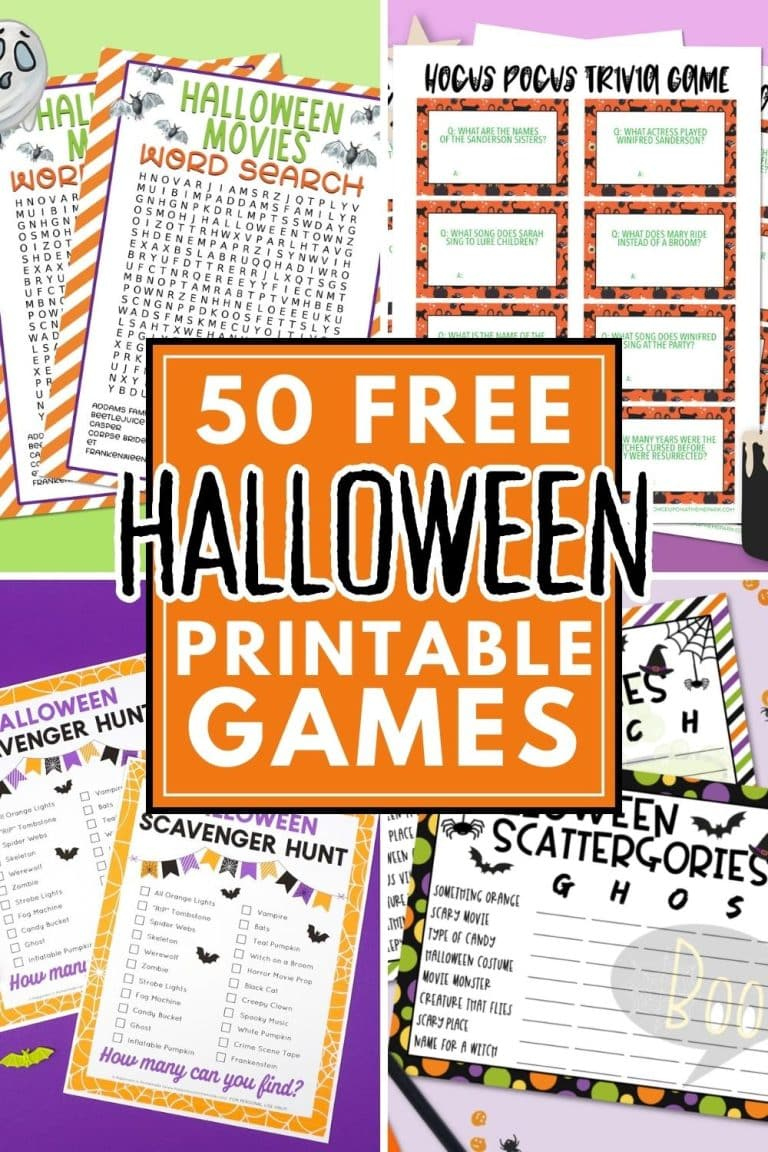 Free Printable Halloween Games - Pineapple Paper Co.