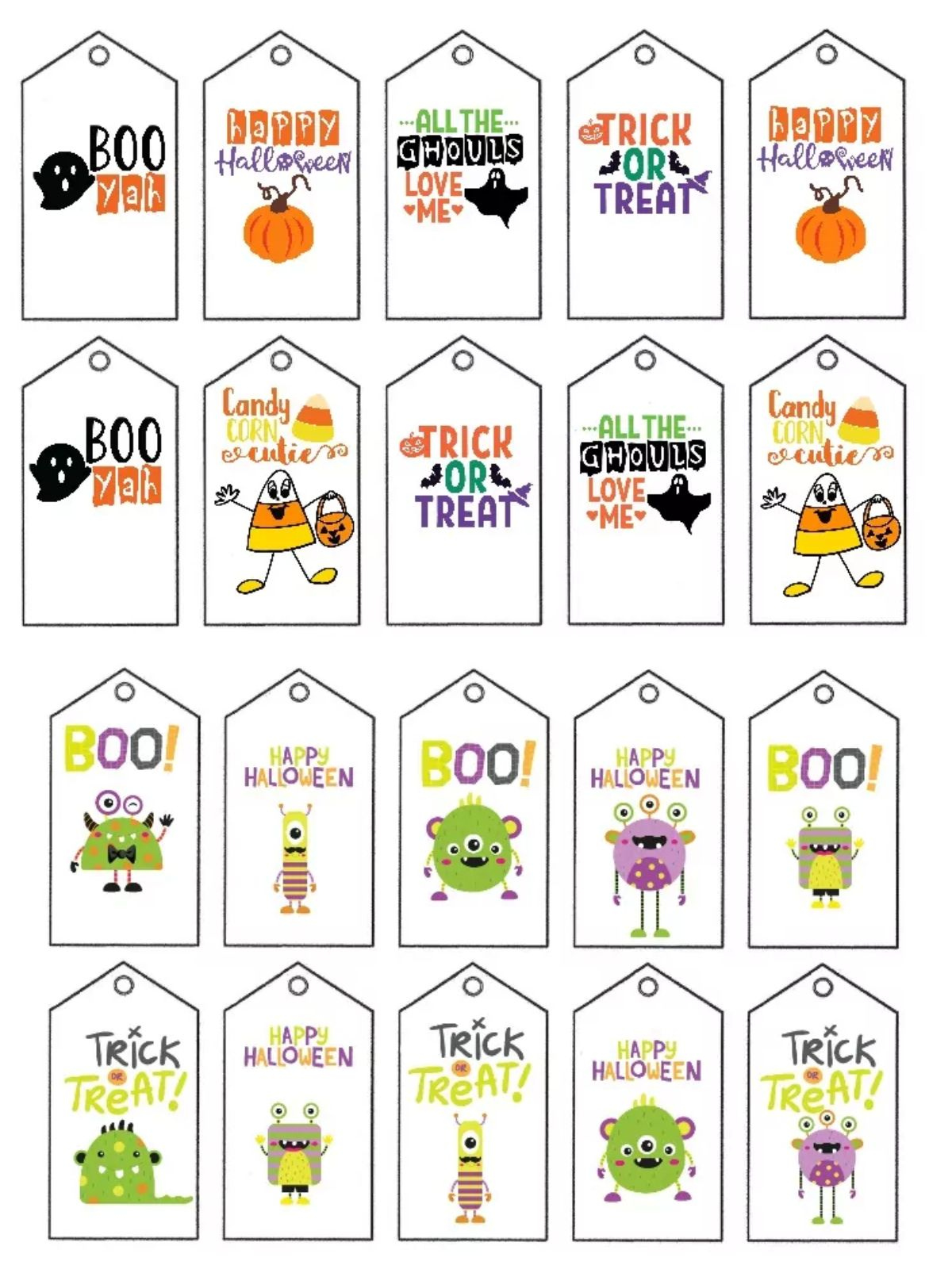 Free Printable Halloween Gift Tags - Walking On Sunshine Recipes