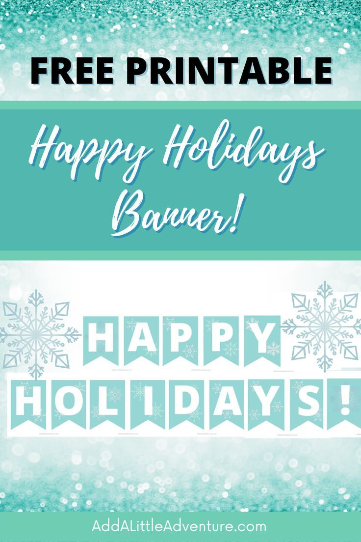 Free Printable Happy Holiday Banner Free Printable Happy Holiday Banner