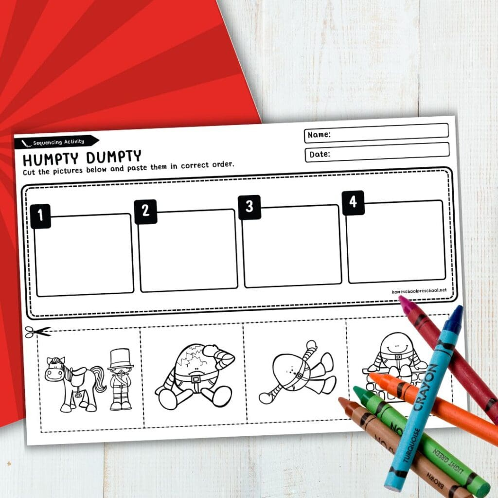 Free Printable Humpty Dumpty Sequence Worksheet