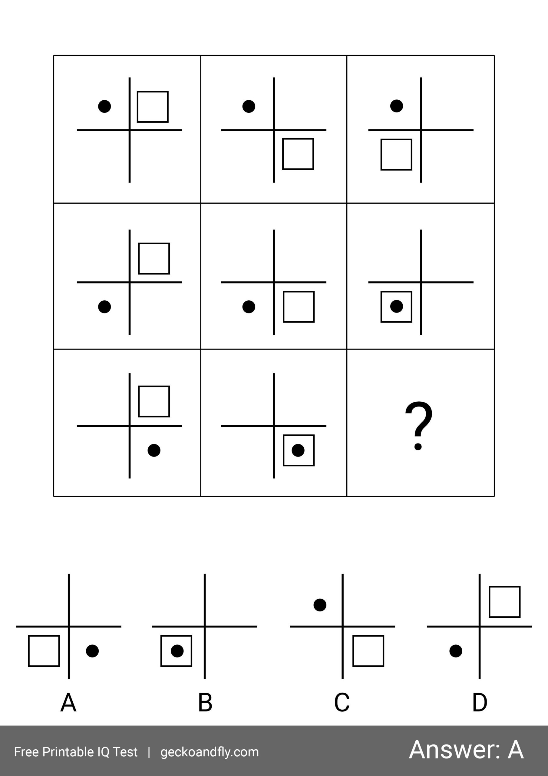 Free Printable IQ Test For Kids From  to  years old [ Part  ]
