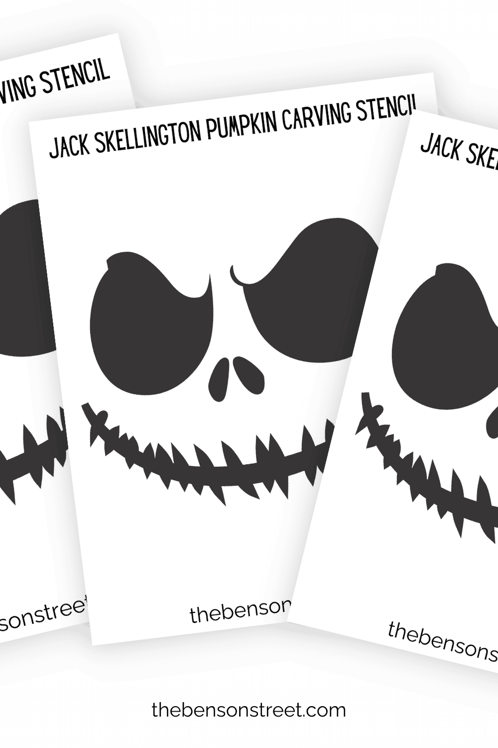 Free Printable Jack Skellington Pumpkin Stencil for Carving - The
