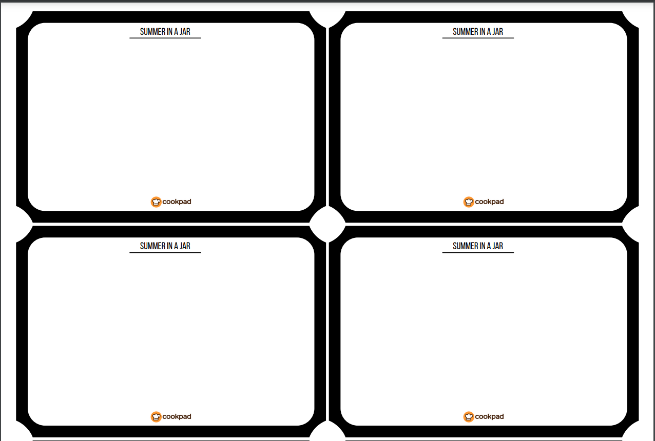 Free printable jam jar labels