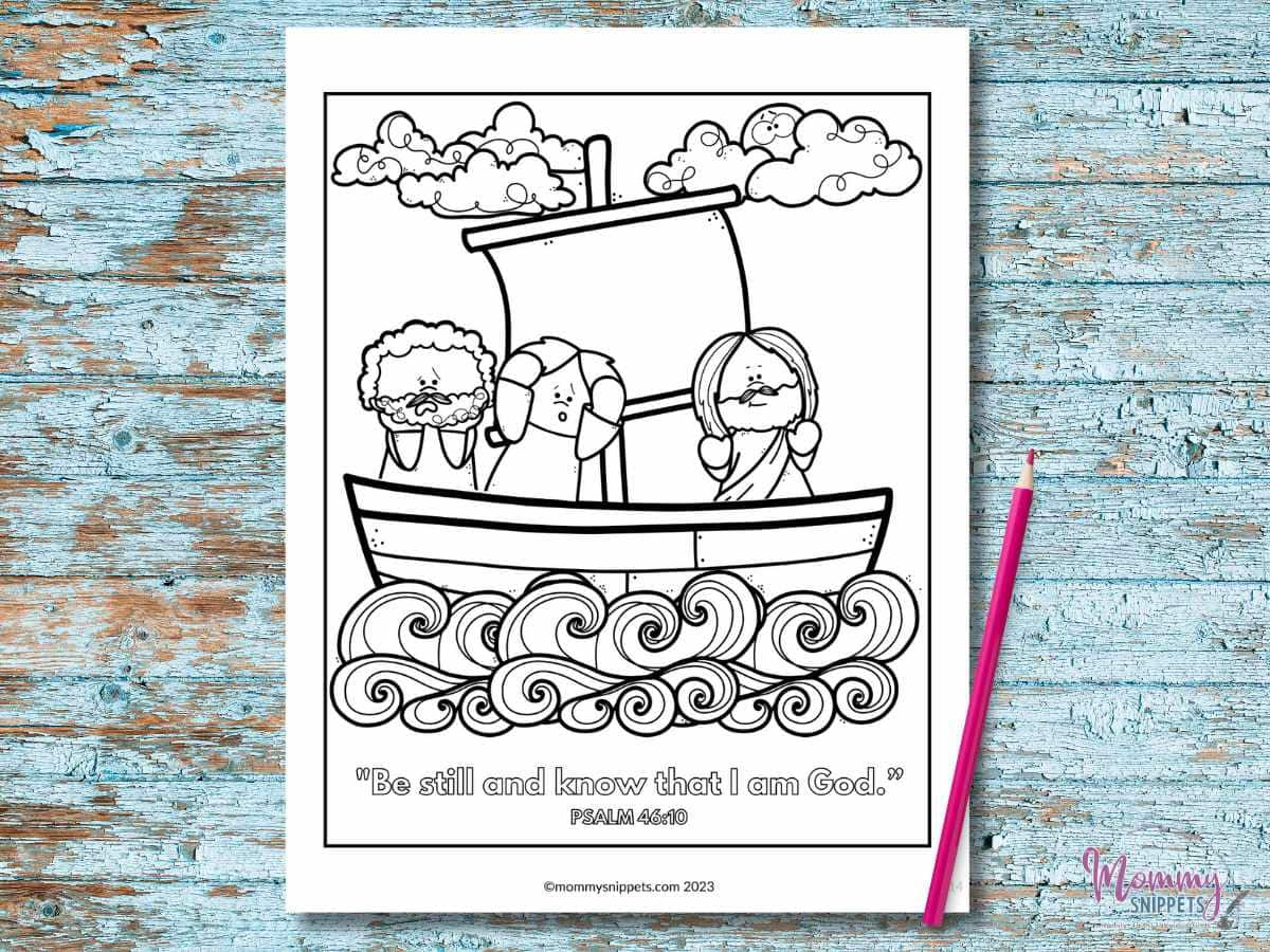 Free Printable Jesus Calms The Storm Coloring Pages - Mommy Snippets Free Printable Jesus Calms The Storm Coloring Pages - Mommy Snippets