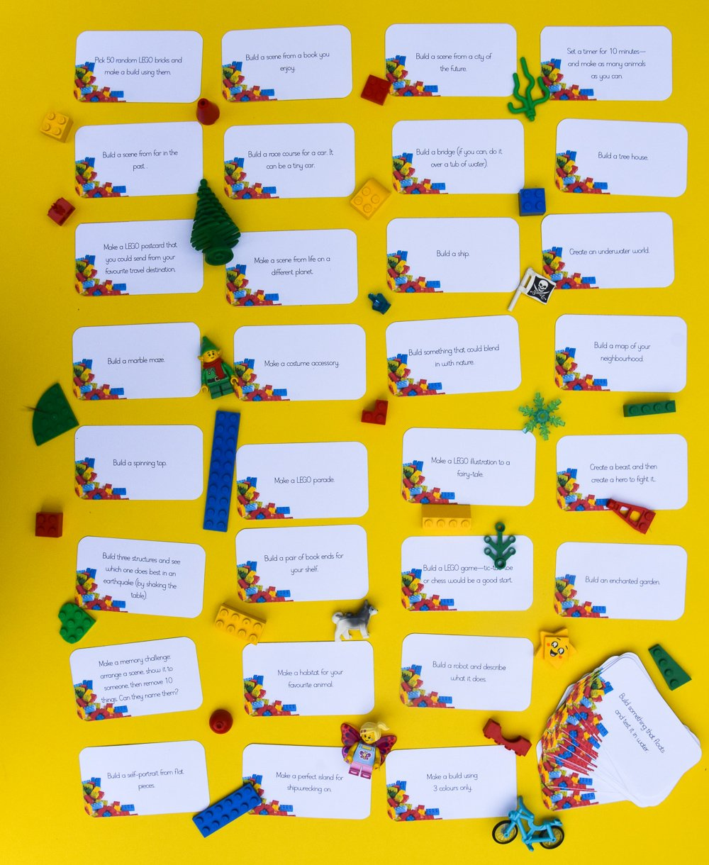 Free Printable Lego Challenge Cards  Adventure in a Box