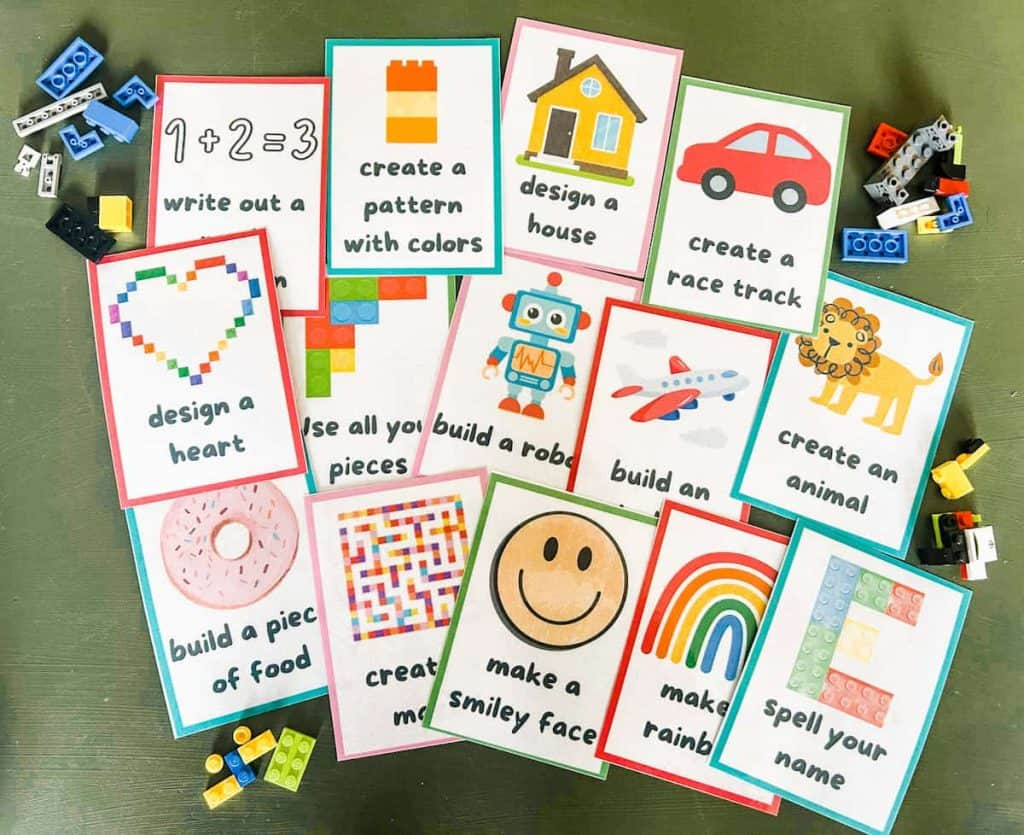 Free Printable Lego Challenge Cards-STEM Activity - Fox Farm Home