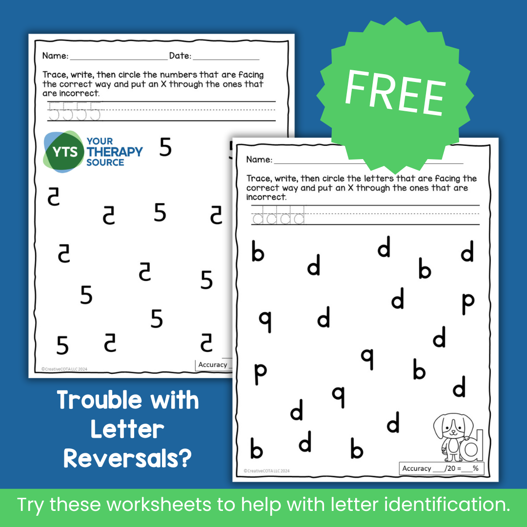 Free Printable Letter Reversal Worksheet - Your Therapy Source