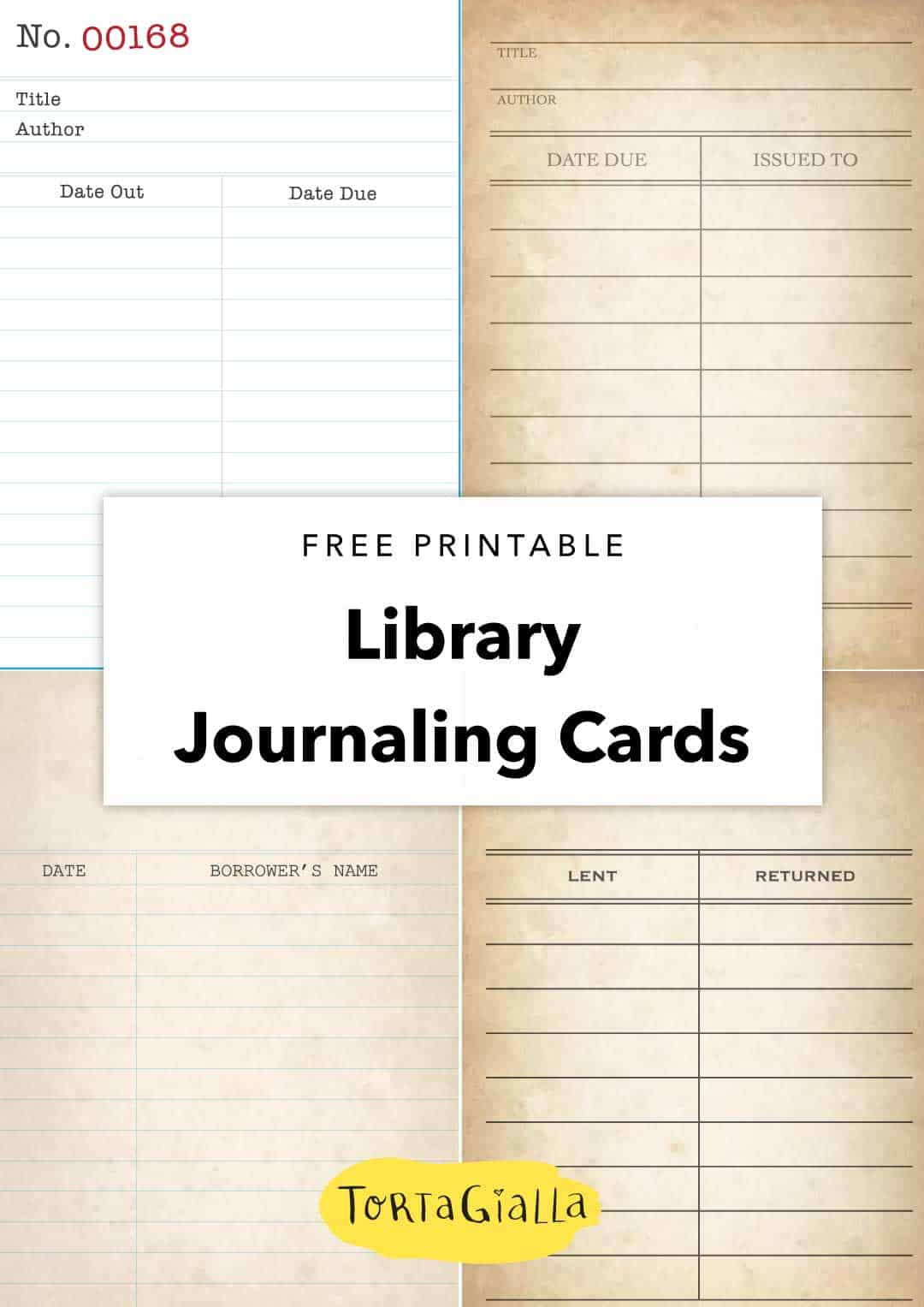 Free Printable Library Card Template - tortagialla