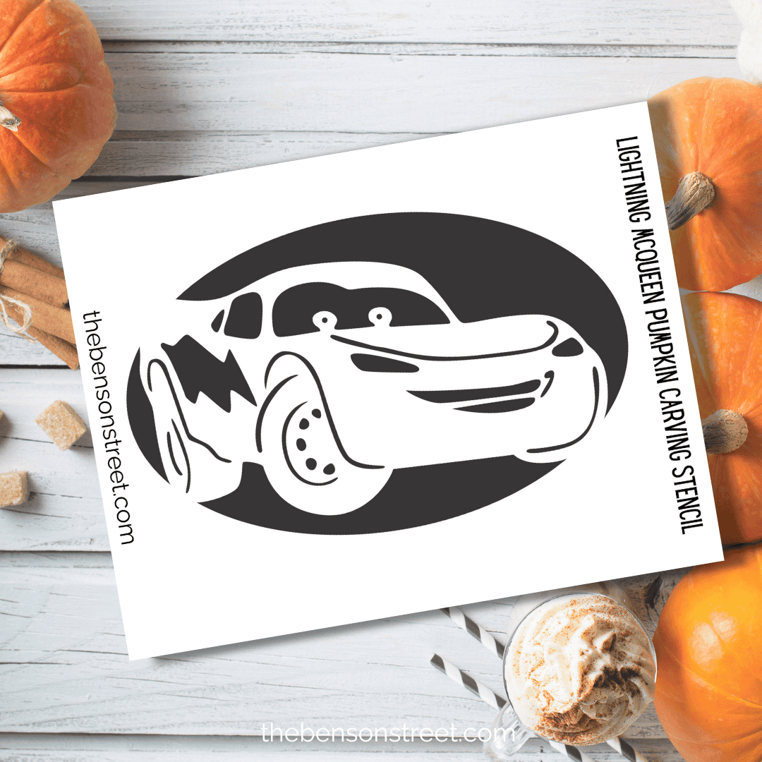 Free Printable Lightning McQueen Pumpkin Stencil Template - The Free Printable Lightning McQueen Pumpkin Stencil Template - The