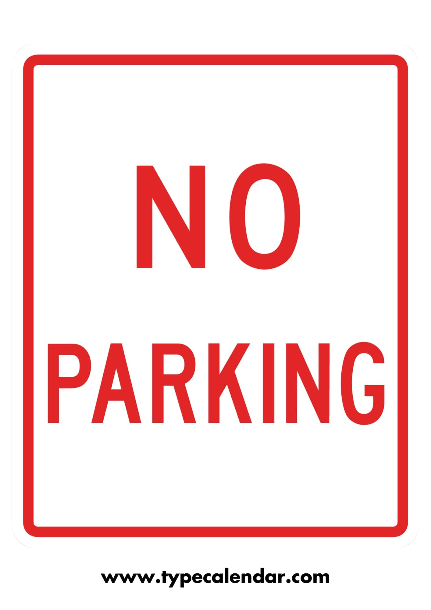 Free Printable No Parking Sign Templates [PDF] With Arrow