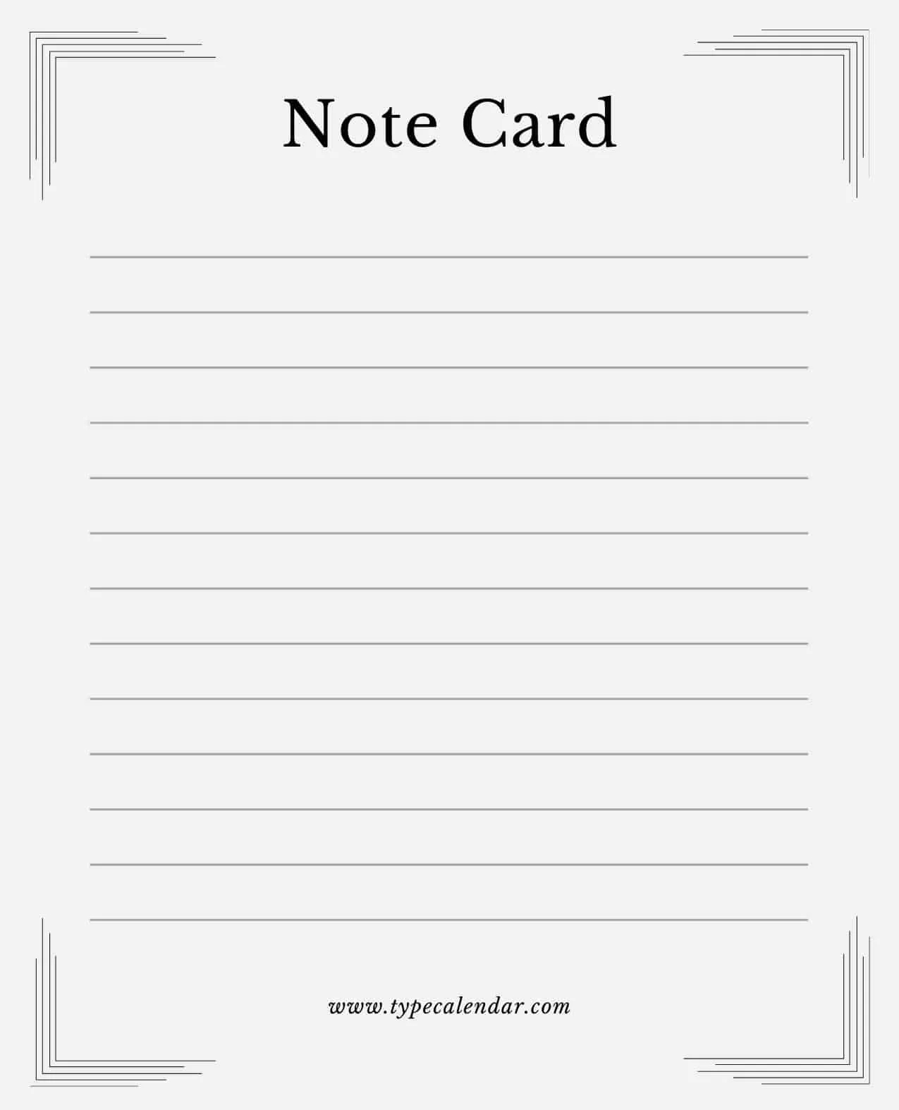 + Free Printable Note Card Templates [Word, PDF]