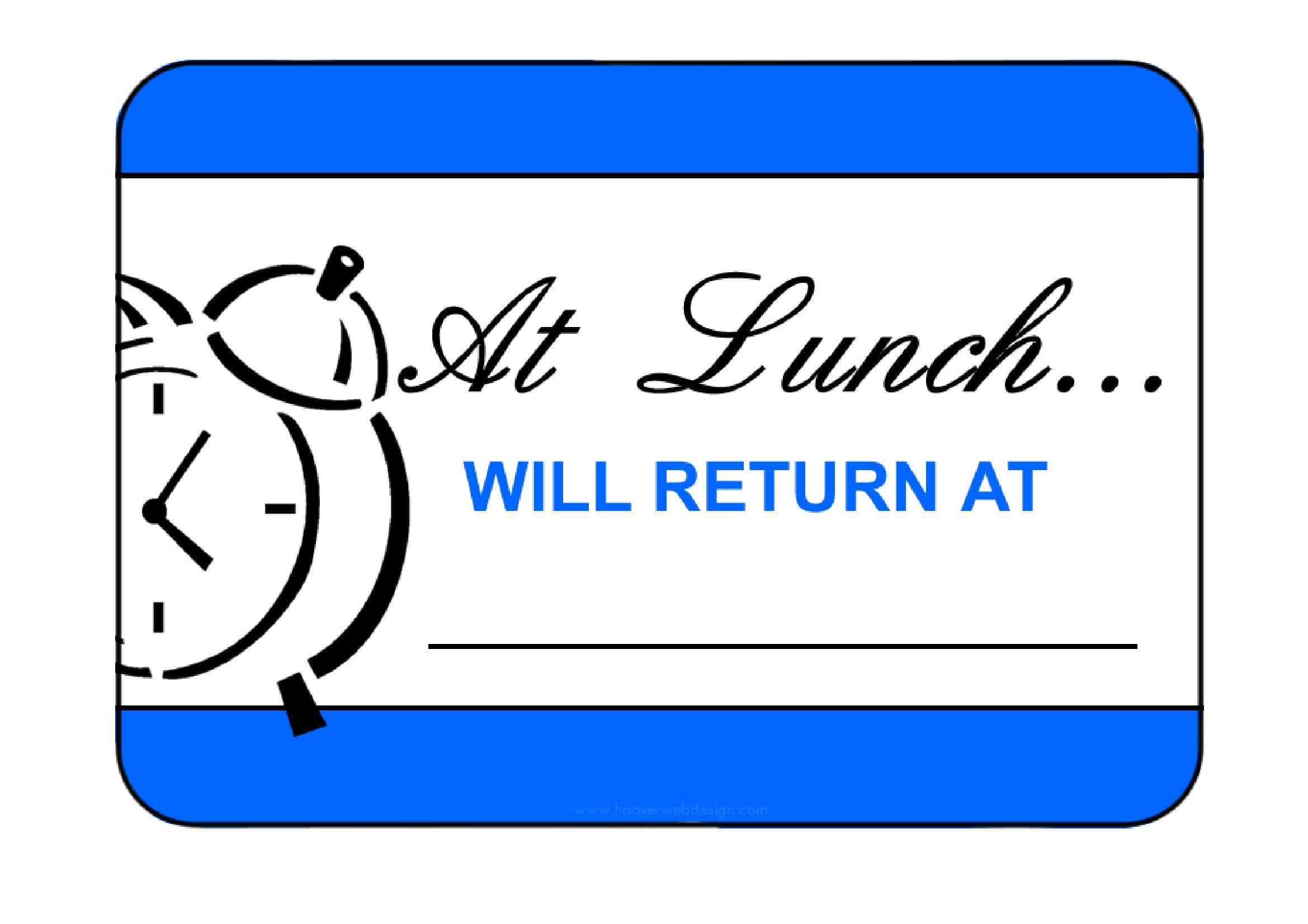 Free Printable Out To Lunch Sign Templates [PDF, Word]