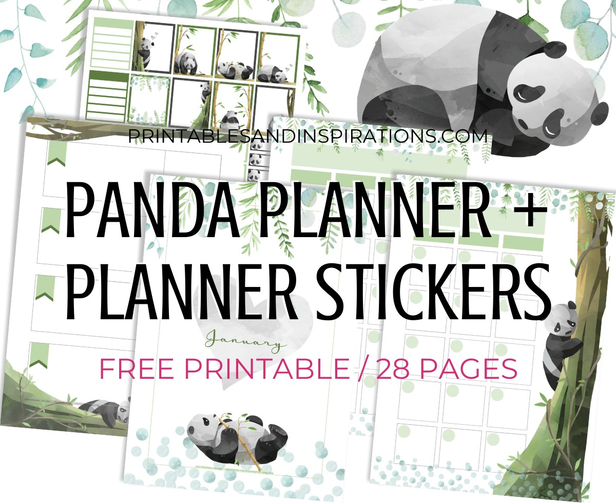 Free Printable Panda Planner + Planner Stickers - Printables and