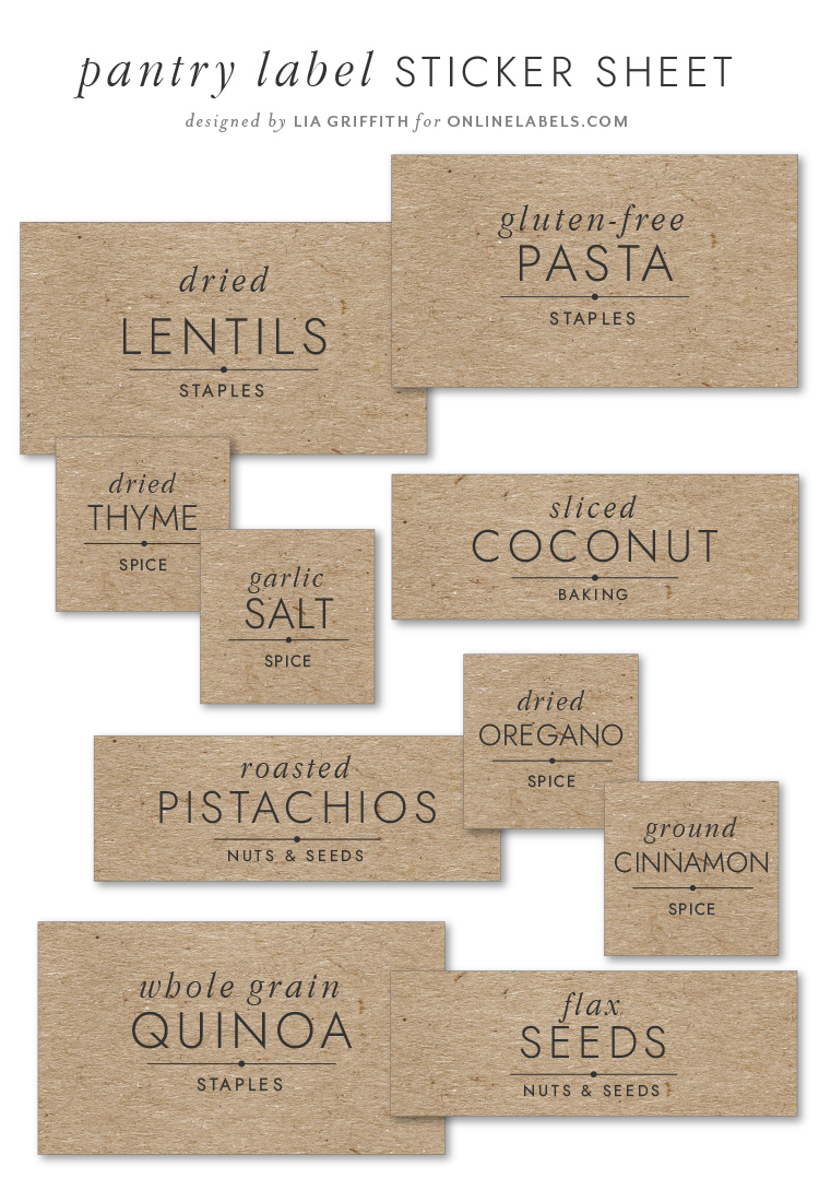 Free Printable Pantry Labels for Your Kitchen - Lia Griffith