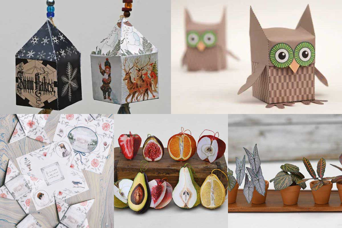 Free Printable Paper Crafts for Adults and Teens - Pillar Box Blue