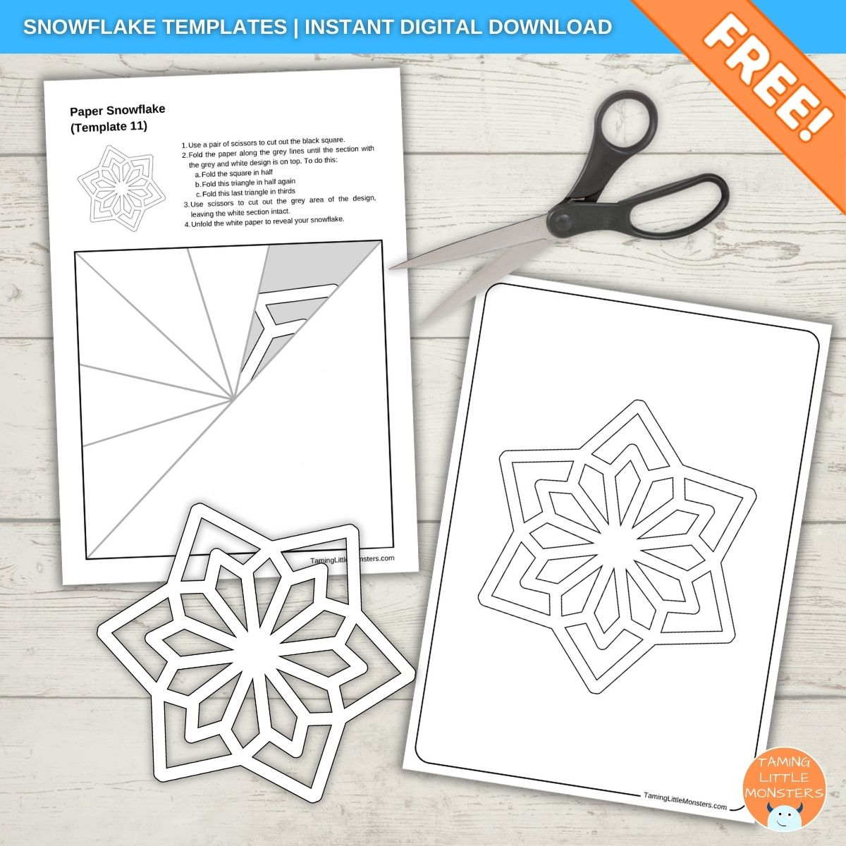 Free Printable Paper Snowflake Templates - Taming Little Monsters Free Printable Paper Snowflake Templates - Taming Little Monsters