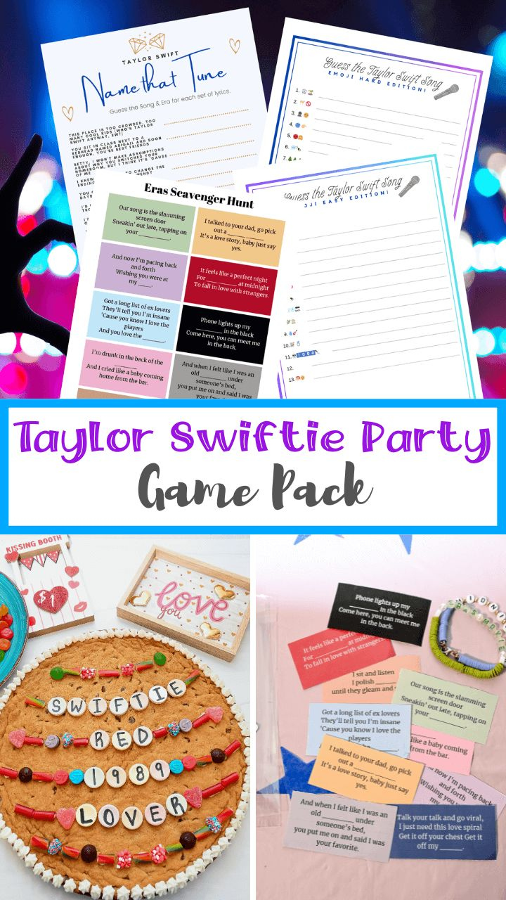 Free Printable Party Games for a Taylor Swift Party  The TipToe Fairy