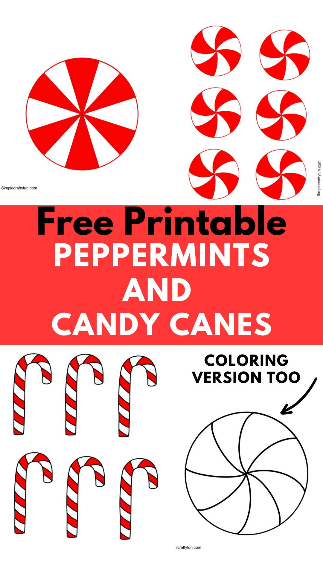 Free Printable Peppermint Candy Template -